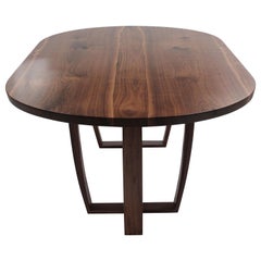 Oval Dining Table in Bookmatched Walnut by Jonathan Field, bespoke sizes.