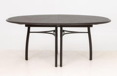 Contemporary Oval Ebonized Wood Dining Table