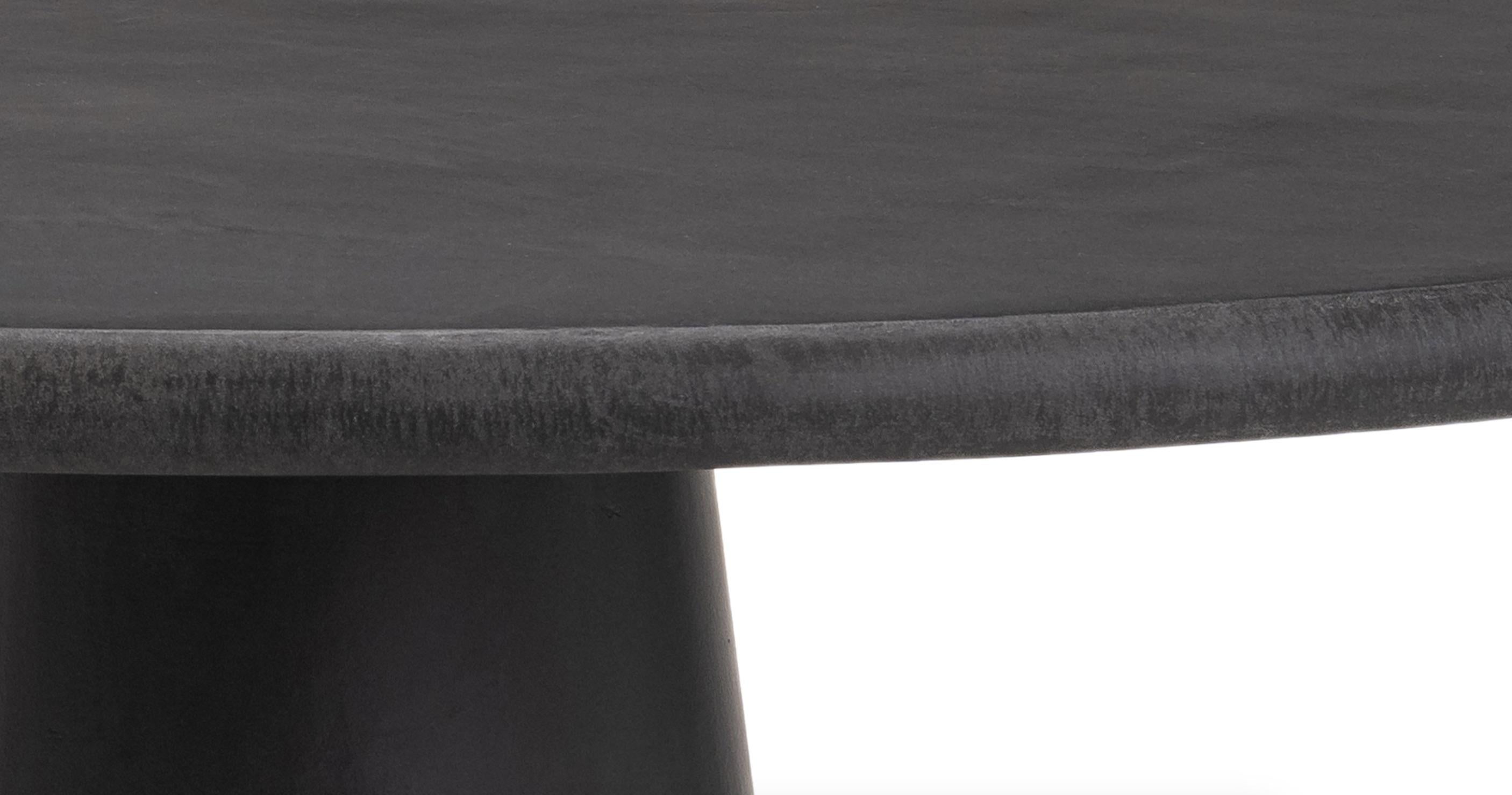 Mesa ovalada contemporánea de escayola natural 