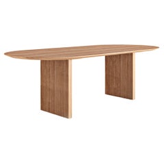Contemporary Oval Ten Table 200, Light Oak