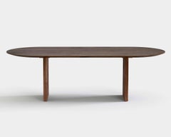 Contemporary Dining Table 'Ten' by DK3, Smoked Oak or Walnut, 240, Oval