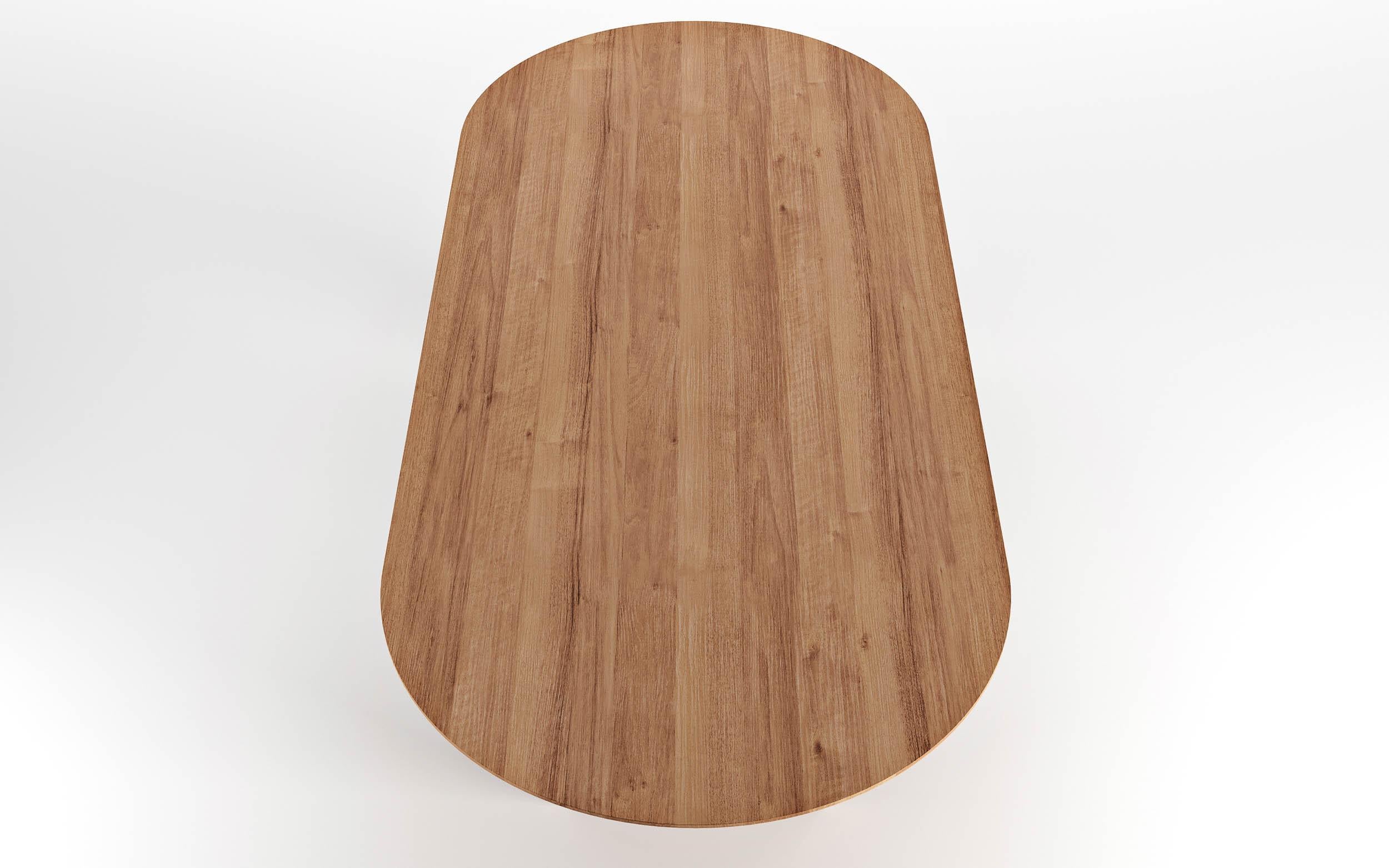 Danois Table de salle à manger contemporaine 'Ten' par DK3, Oak Light, 270, Oval en vente