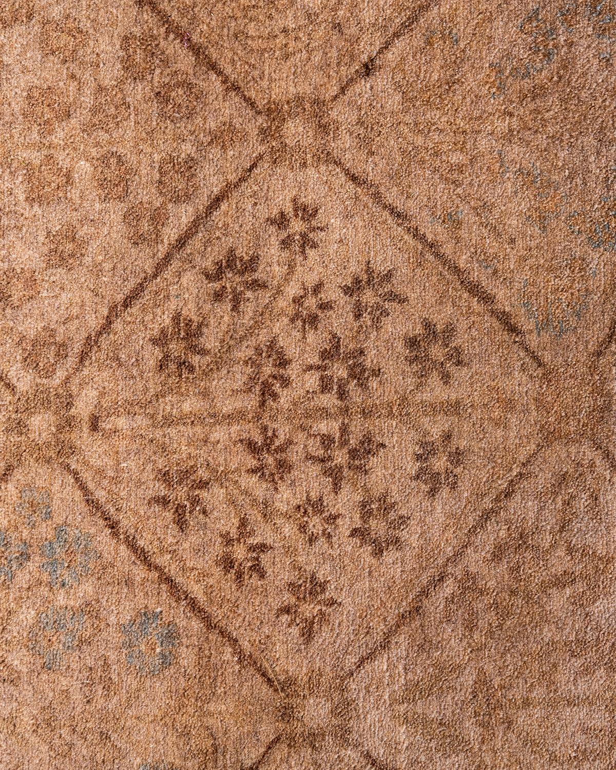 Alfombra de lana teñida a mano contemporánea, Beige 1,80 x 1,80 cm Pakistaní en venta