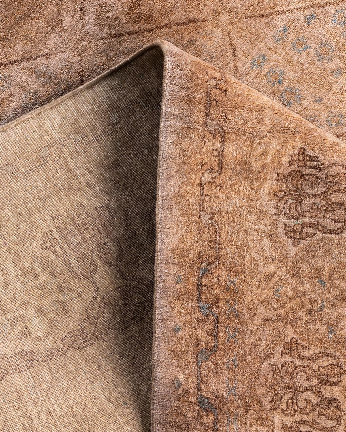 Alfombra de lana teñida a mano contemporánea, Beige 1,80 x 1,80 cm Lana en venta