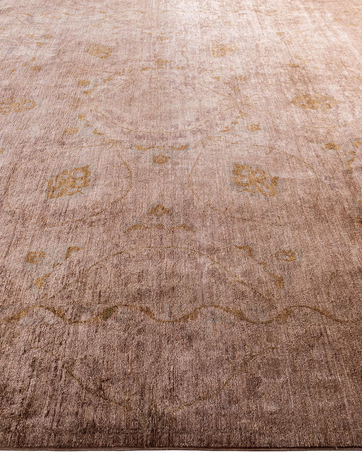 Alfombra de lana teñida a mano contemporánea Beige 2,5 m x 2,5 m en Nuevo estado para la venta en Norwalk, CT