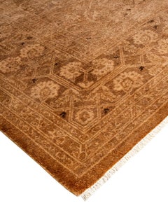Alfombra de lana teñida a mano Contemporánea Beige