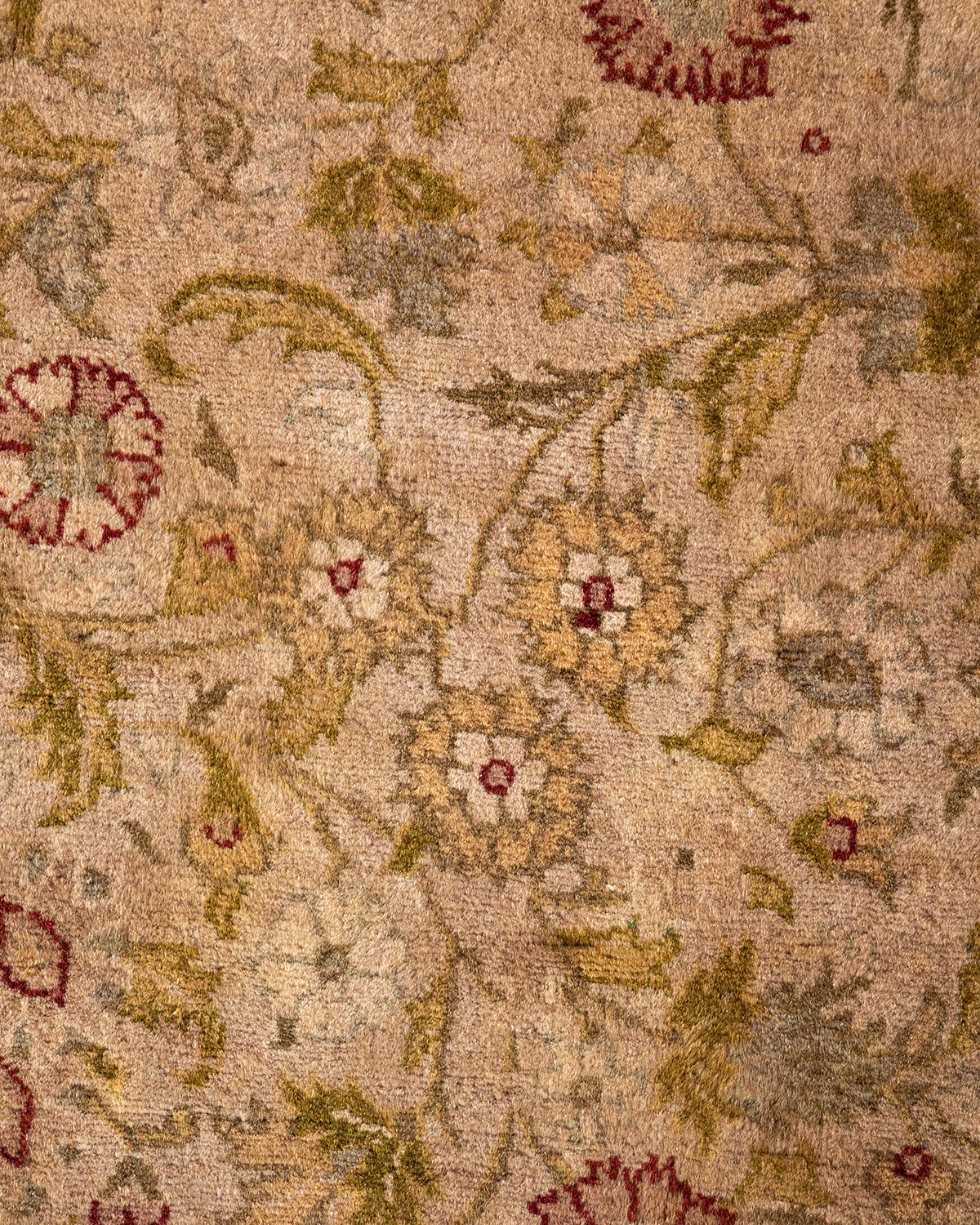 Alfombra de lana teñida a mano Contemporánea Beige Pakistaní en venta
