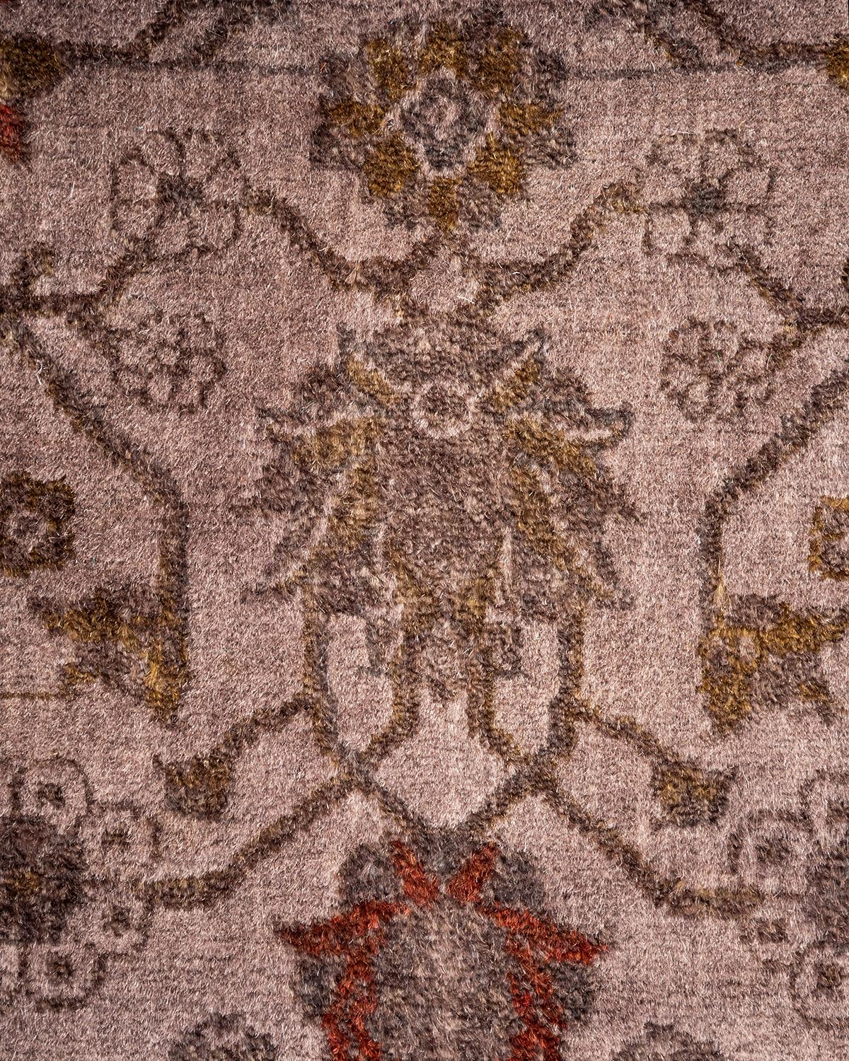 Alfombra de lana teñida a mano Contemporánea Beige Pakistaní en venta