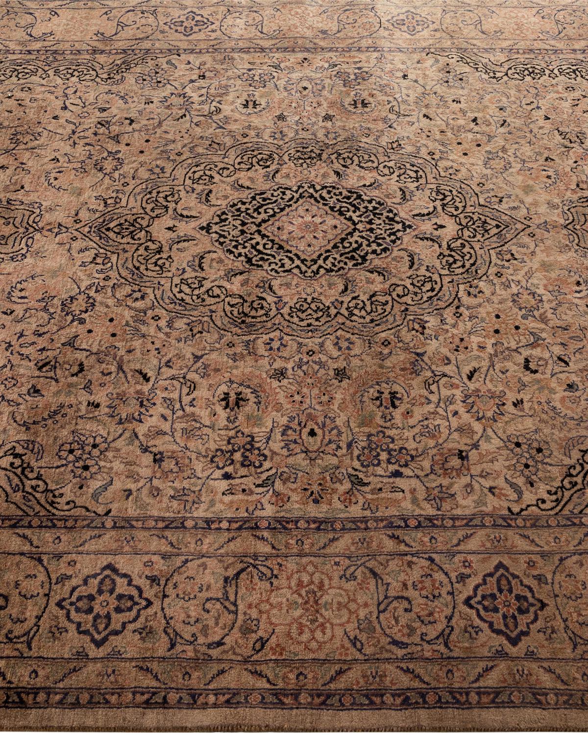 Alfombra de lana teñida a mano Contemporánea Beige en Nuevo estado para la venta en Norwalk, CT