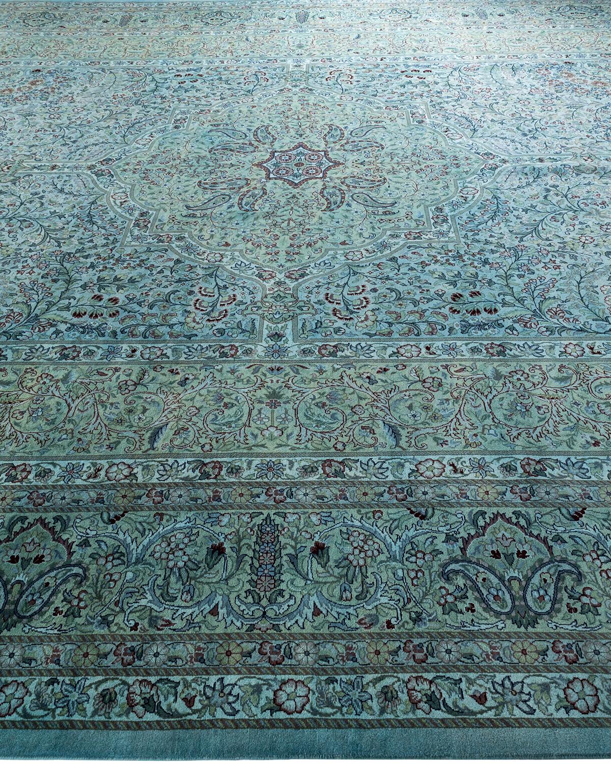 Contemporary Overdyed Hand Knotted Wool Beige Area Rug In New Condition For Sale In Norwalk, CT