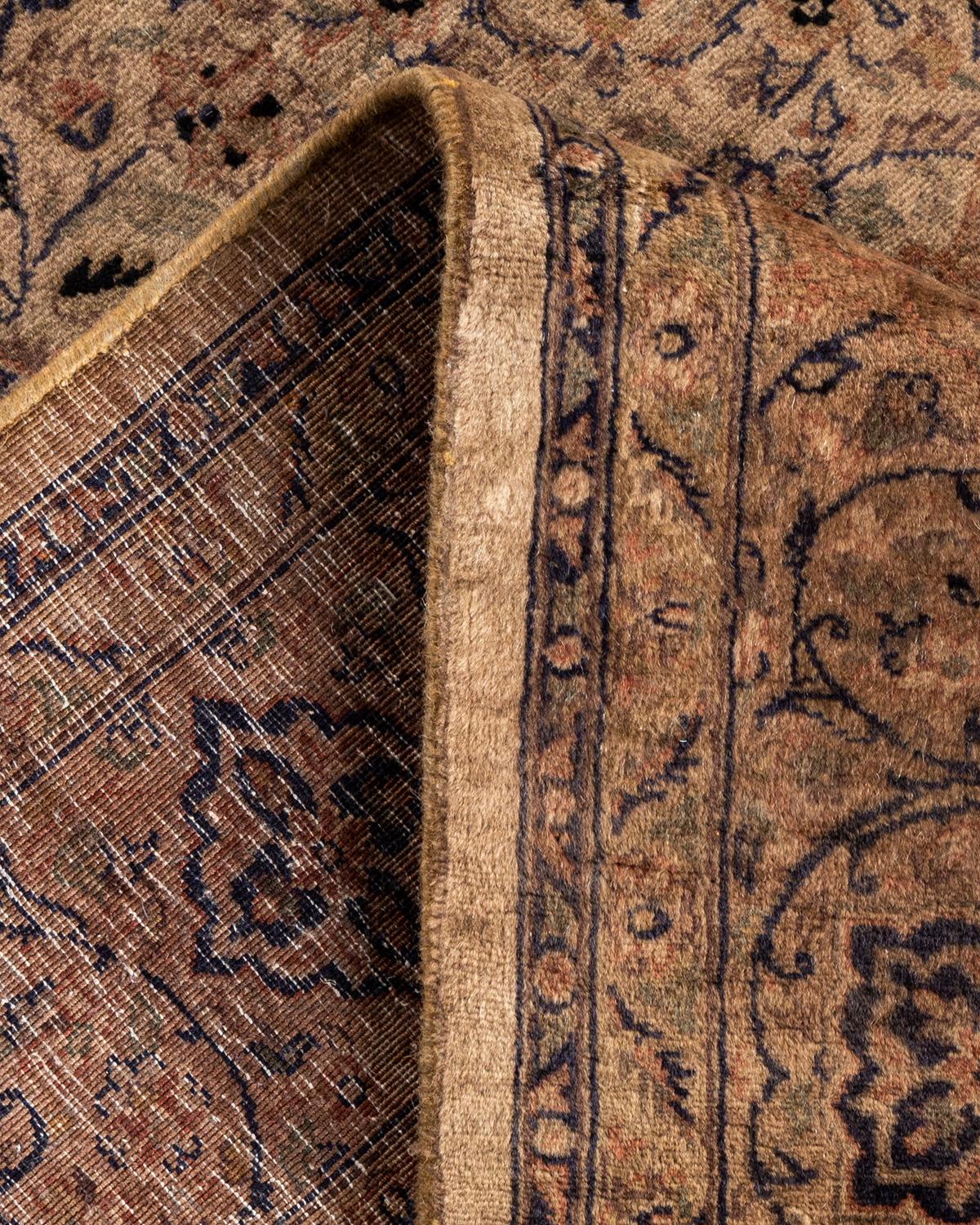 Alfombra de lana teñida a mano Contemporánea Beige Lana en venta