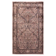 Contemporary Overdyed Hand Knotted Wool Beige Area Rug