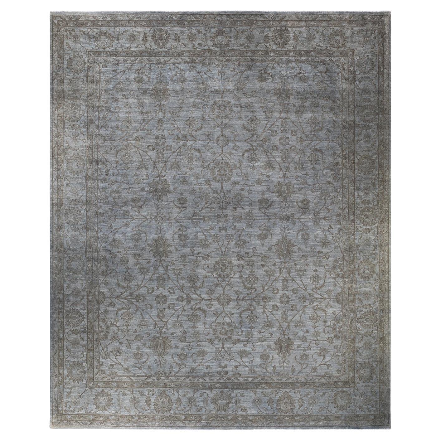 Alfombra de lana teñida a mano Contemporánea Beige