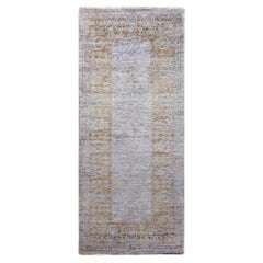 Contemporary Overdyed Hand Knotted Wool Beige Runner 2' 6" x 6' 0"