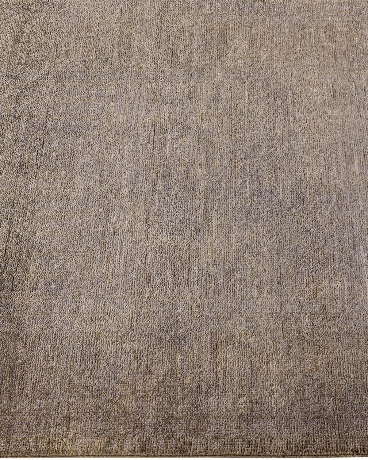 Contemporary Overdyed Hand Knotted Wool Beige Runner In New Condition For Sale In Norwalk, CT