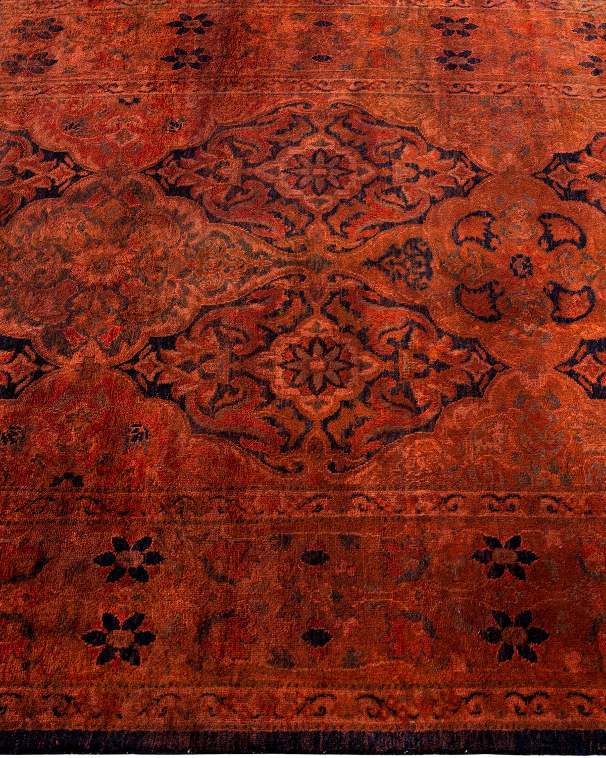 Contemporary Overdyed Hand Knotted Wool Black Area Rug im Zustand „Neu“ im Angebot in Norwalk, CT