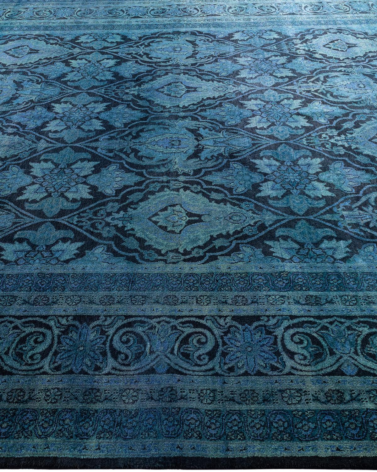 Contemporary Overdyed Hand Knotted Wool Black Area Rugs (Tappeto di lana nero) In condizioni Nuovo in vendita a Norwalk, CT