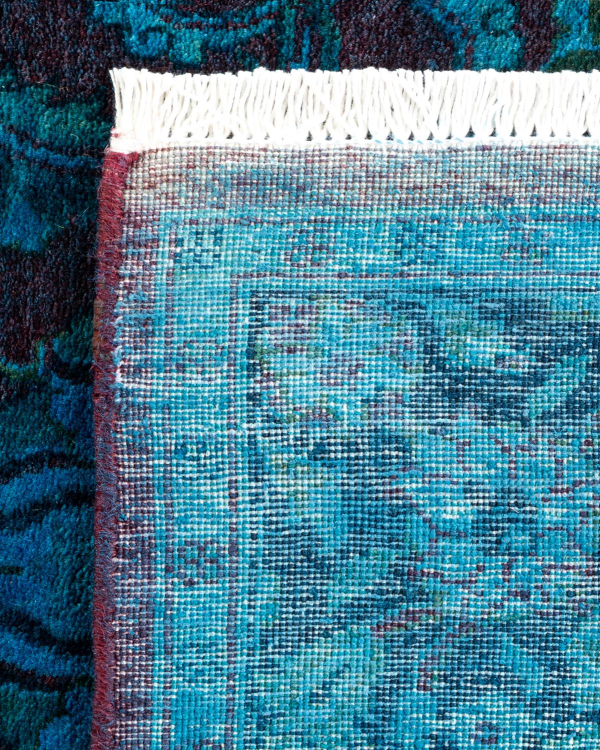 Alfombra de lana teñida a mano contemporánea negra Siglo XXI y contemporáneo en venta