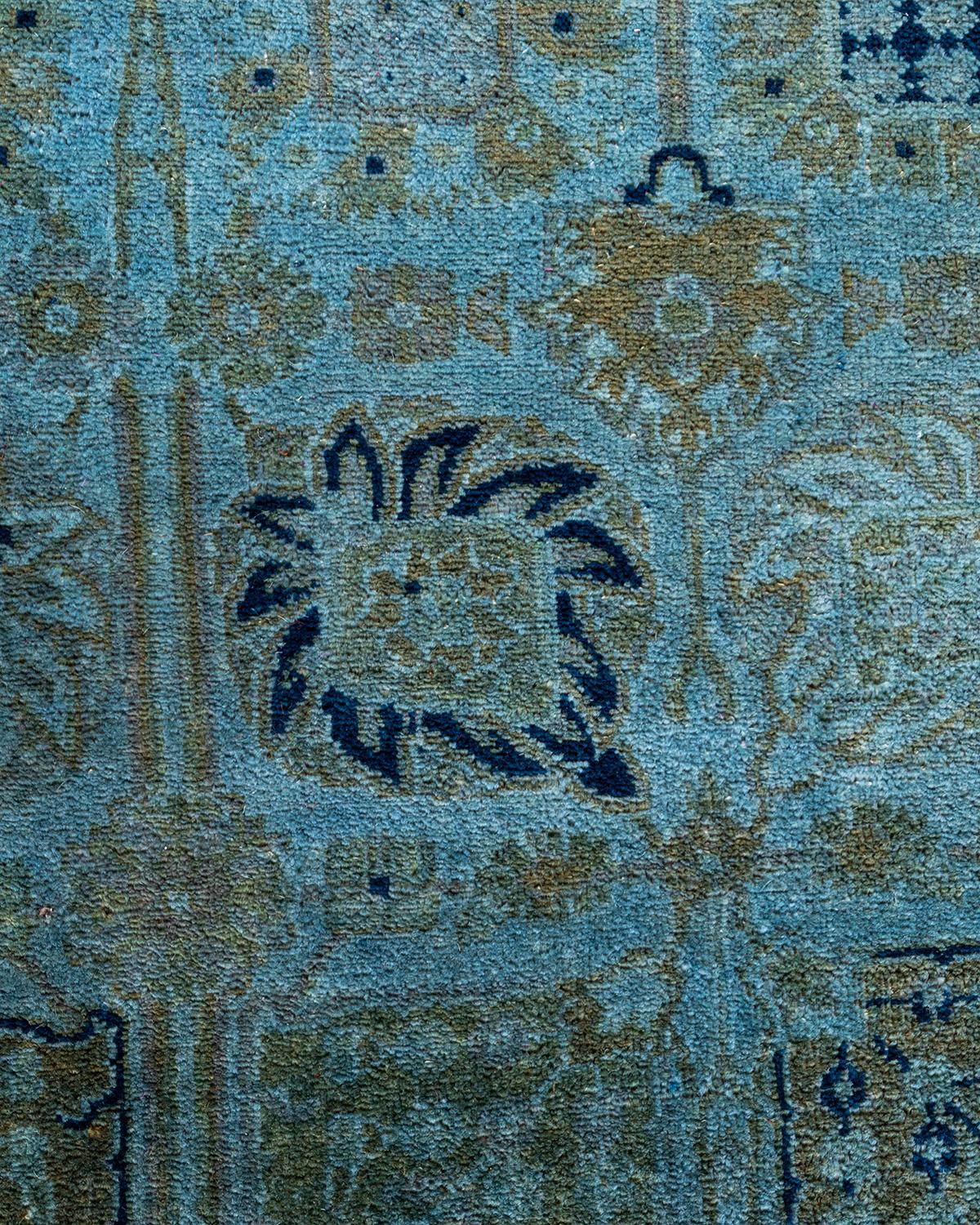 Alfombra de lana teñida a mano contemporánea azul 1,80 x 1,80 m Pakistaní en venta