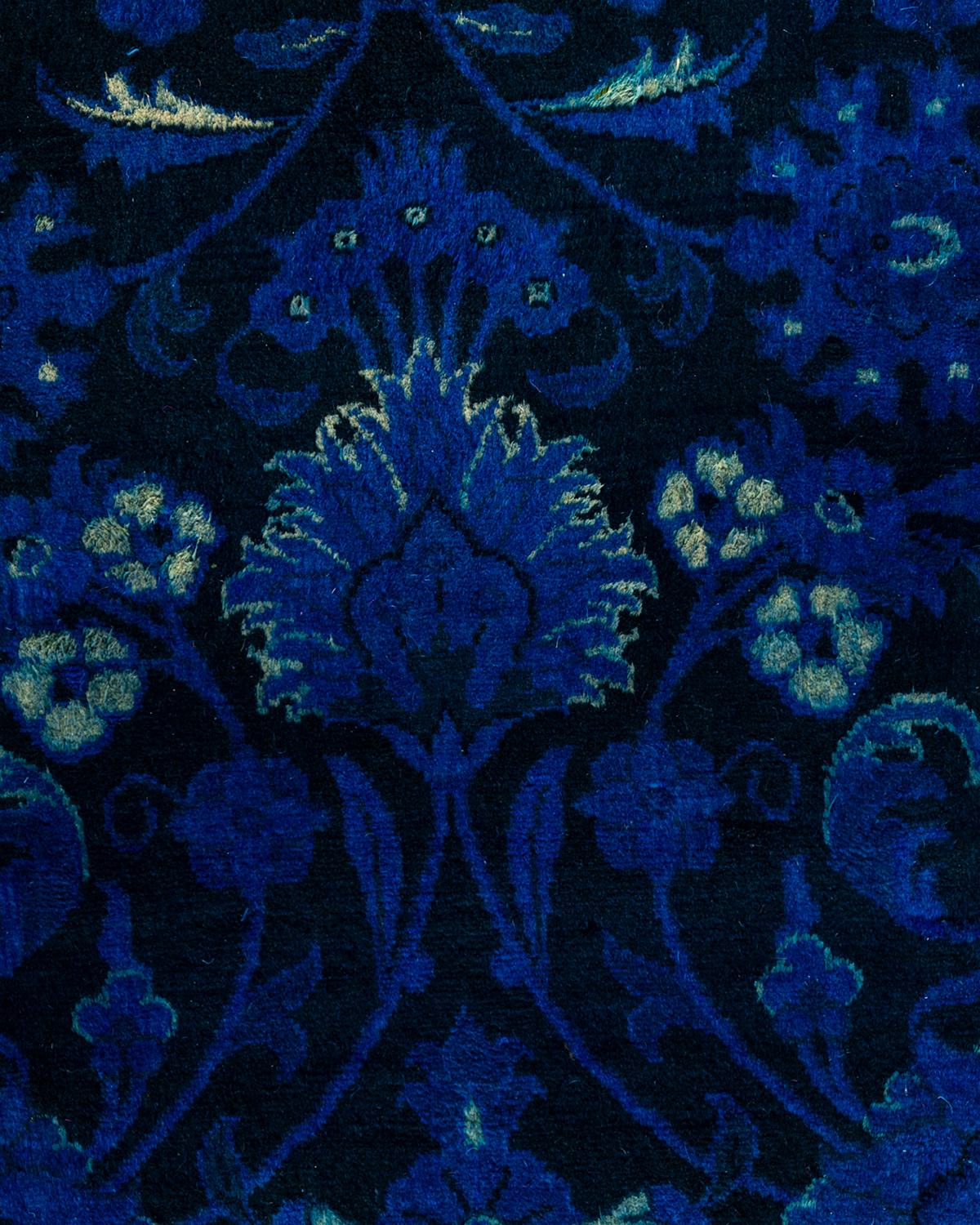 Alfombra de lana teñida a mano contemporánea azul 1,80 x 1,80 cm Pakistaní en venta