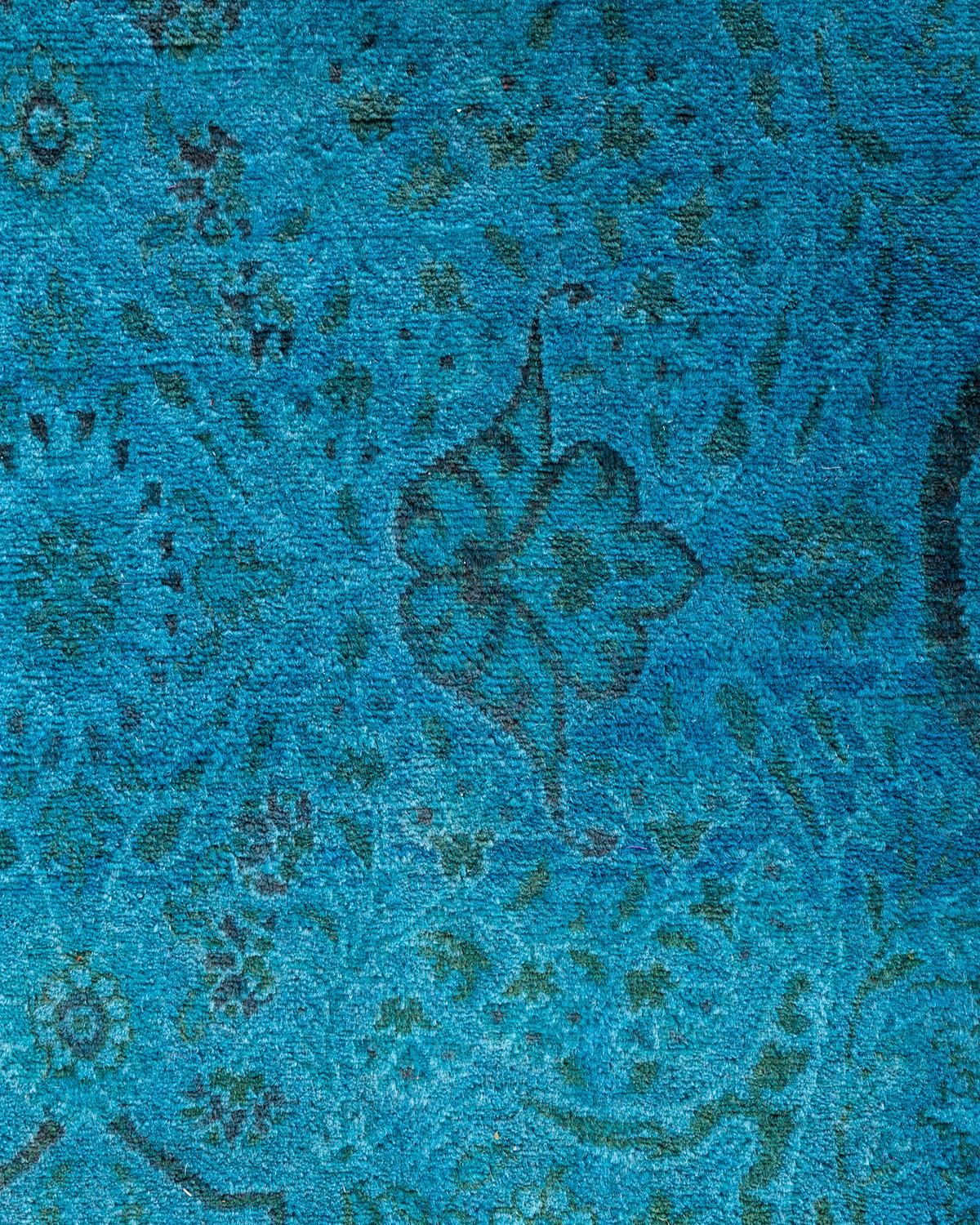 Alfombra de lana teñida a mano contemporánea azul 1,80 x 1,80 cm Pakistaní en venta
