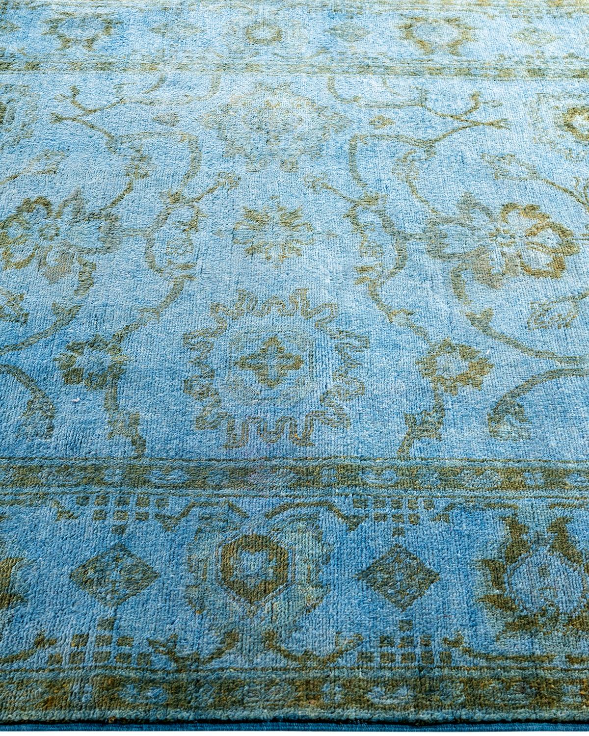 Alfombra de lana teñida a mano contemporánea azul 1,80 x 1,80 cm en Nuevo estado para la venta en Norwalk, CT