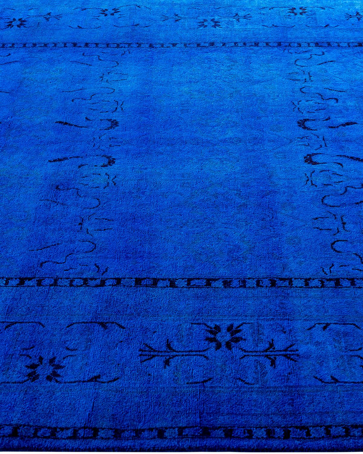 Alfombra de lana teñida a mano contemporánea azul 1,80 x 1,80 m en Nuevo estado para la venta en Norwalk, CT