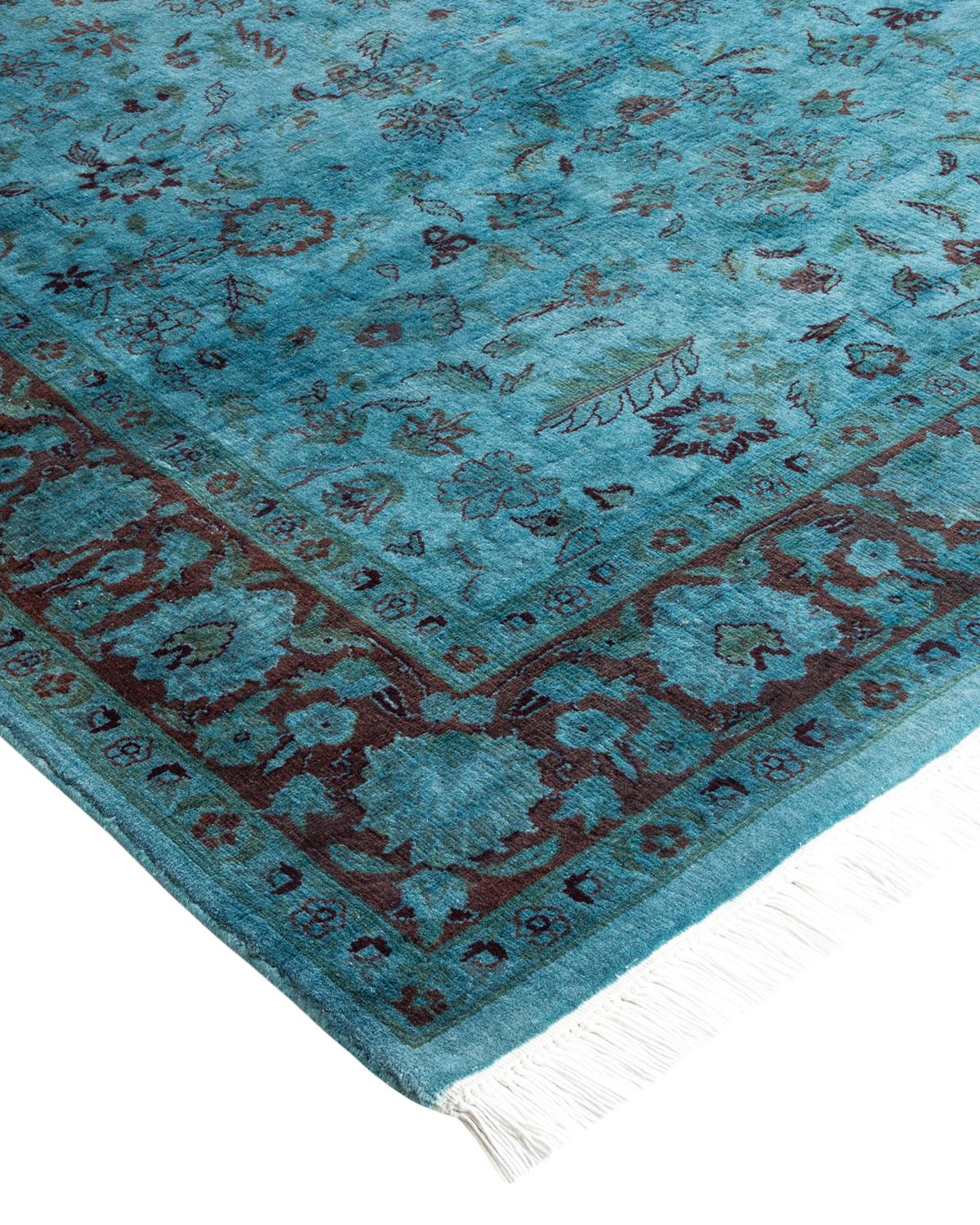 Vibrance rugs epitomize classic with a twist: traditional patterns overdyed in brilliant color. Each hand-knotted rug is washed in a 100% natural botanical dye that reveals hidden nuances in the designs. These are rugs that transcend trends, and