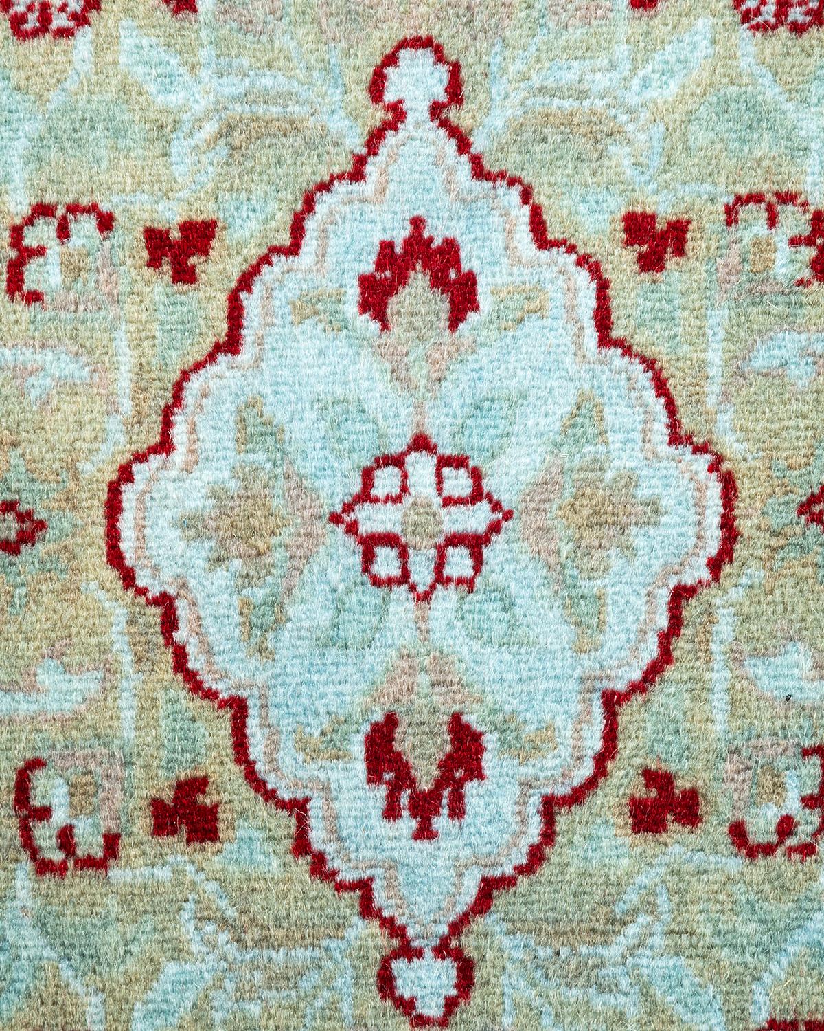 Pakistano Tappeto contemporaneo in lana sovratinta annodata a mano di colore blu in vendita