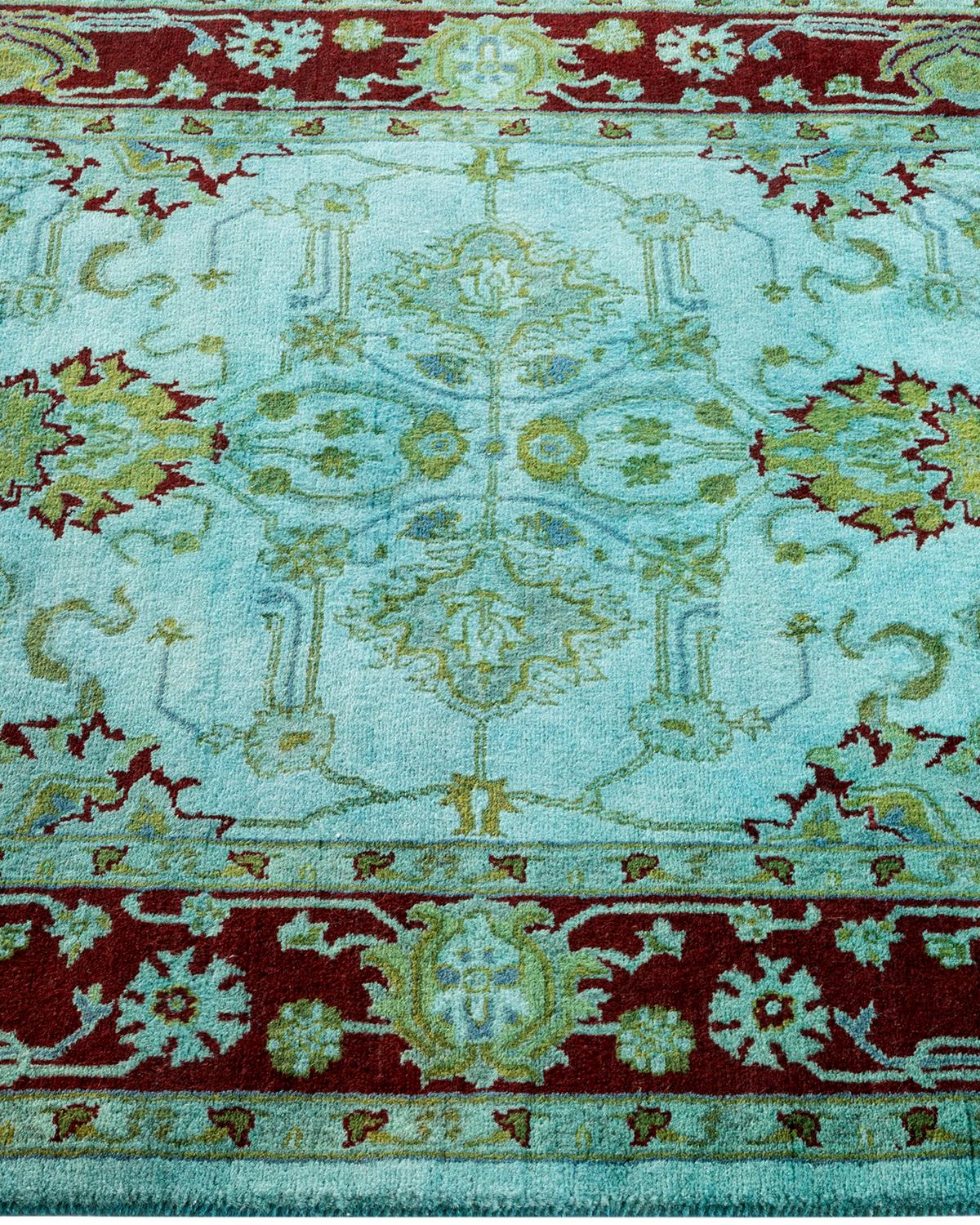 Alfombra de lana teñida a mano contemporánea azul en Nuevo estado para la venta en Norwalk, CT
