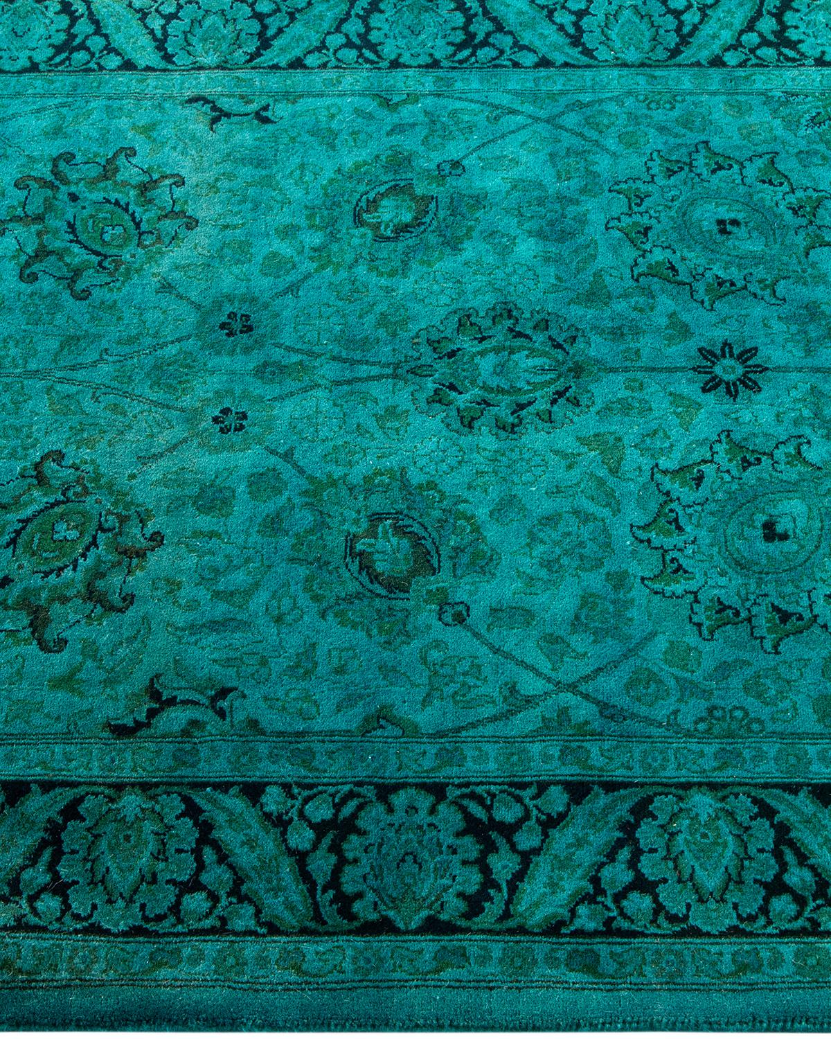 Alfombra de lana teñida a mano contemporánea azul en Nuevo estado para la venta en Norwalk, CT