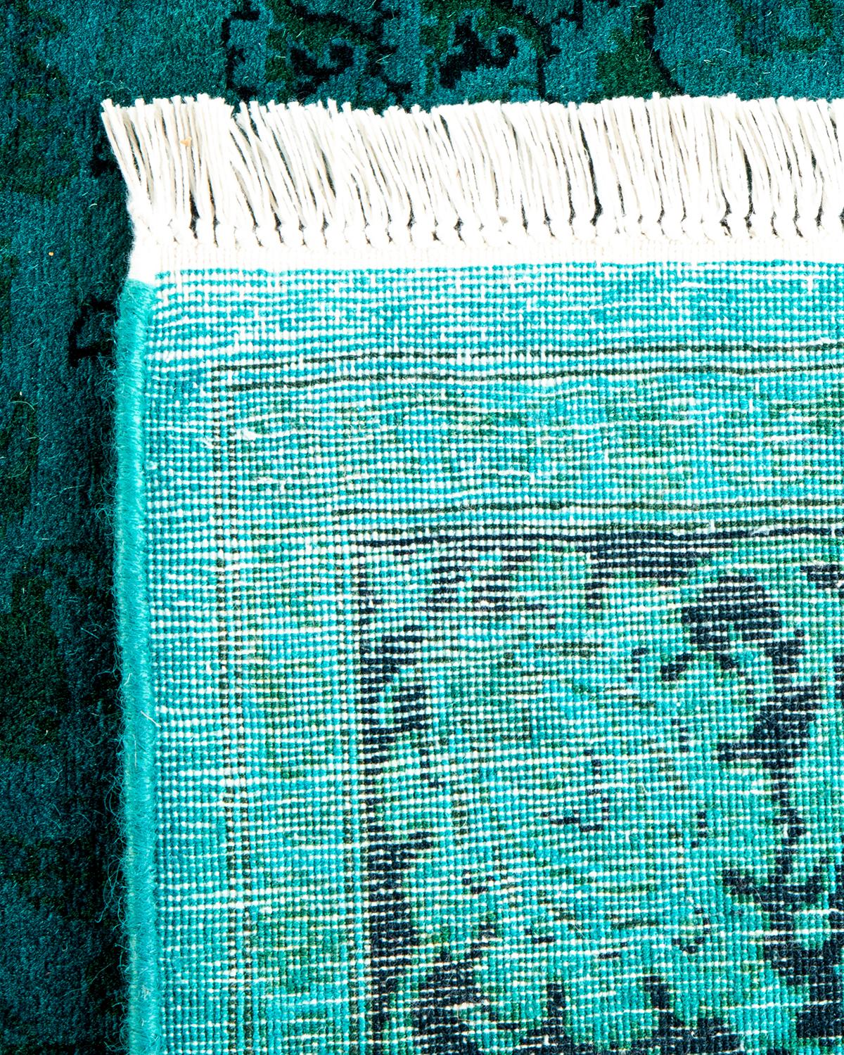Alfombra de lana teñida a mano contemporánea azul Siglo XXI y contemporáneo en venta