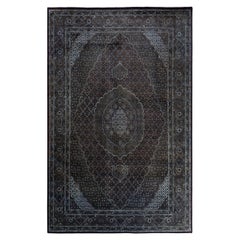 Contemporary Overdyed Hand Knotted Wool Brown Area Rug 6' 5" x 10' 0"