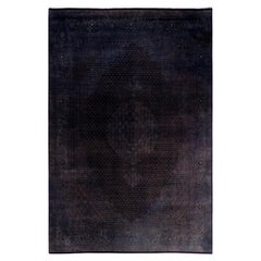 Contemporary Overdyed Hand Knotsted Wool Brown Area Rug 9' 0" x 13' 4" (Tapis de sol surdimensionné en laine marron)