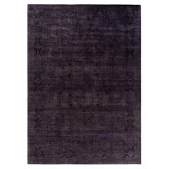 Contemporary Overdyed Hand Knotted Wool Brown Area Rug 9' 1" x 12' 10"