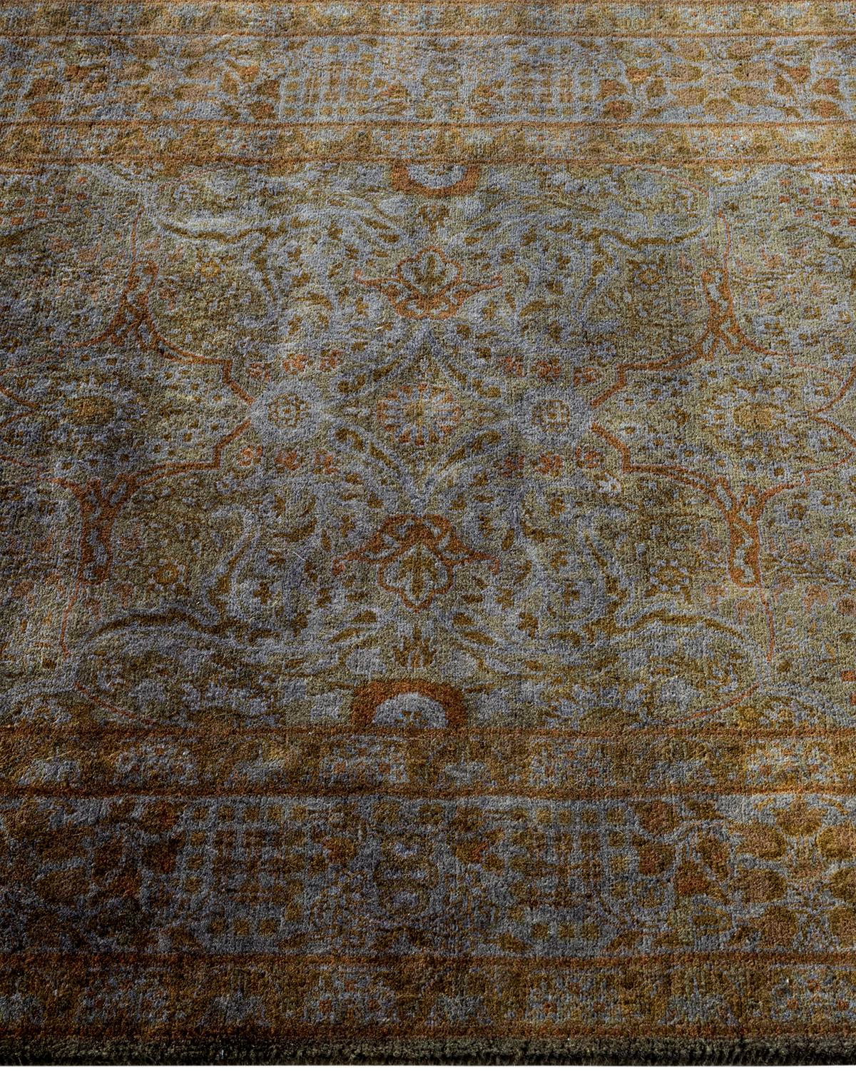 Alfombra de lana teñida a mano marrón contemporánea en Nuevo estado para la venta en Norwalk, CT