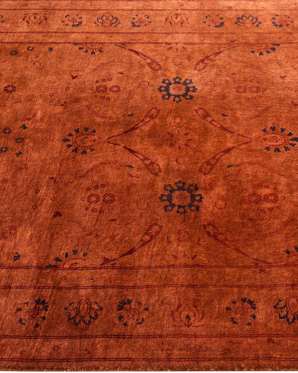 Alfombra de lana teñida a mano marrón contemporánea en Nuevo estado para la venta en Norwalk, CT