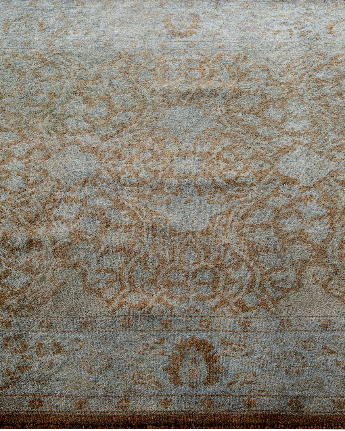 Alfombra de lana teñida a mano marrón contemporánea en Nuevo estado para la venta en Norwalk, CT