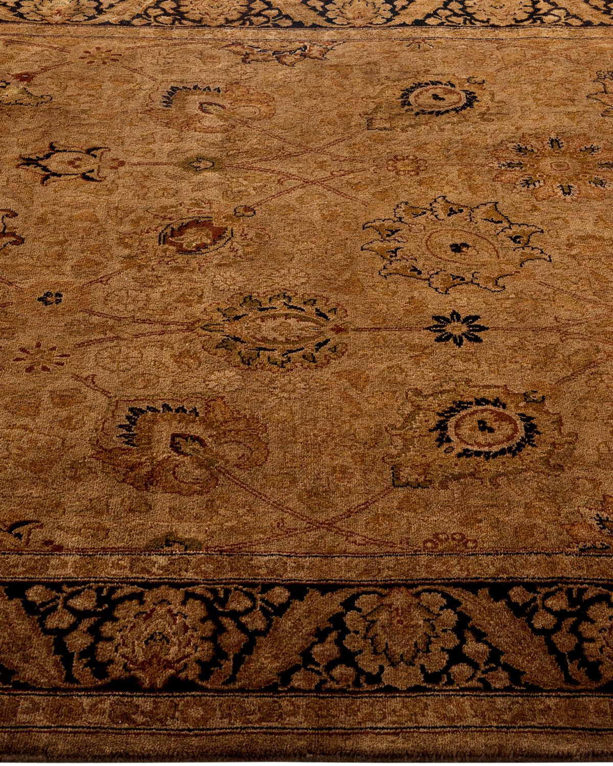 Alfombra de lana teñida a mano marrón contemporánea en Nuevo estado para la venta en Norwalk, CT