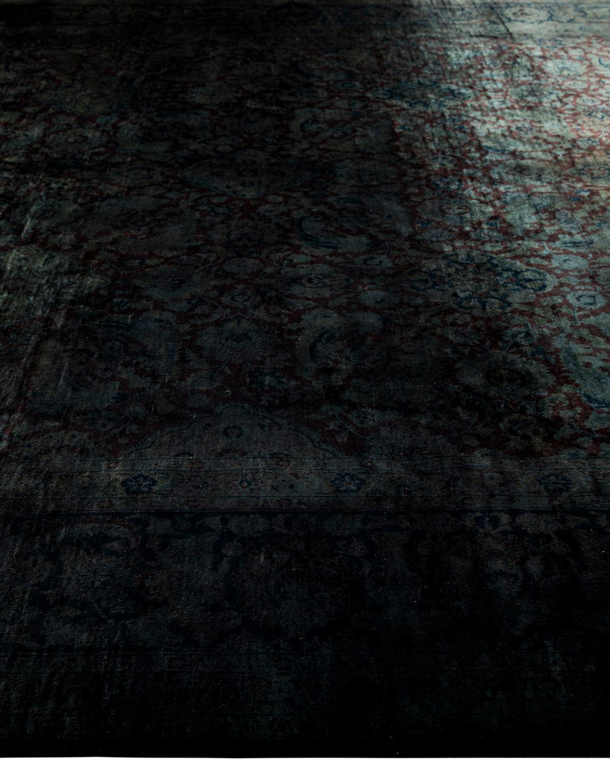 Contemporary Overdyed Hand Knotted Wool Brown Area Rugs (Tappeto di lana marrone) In condizioni Nuovo in vendita a Norwalk, CT