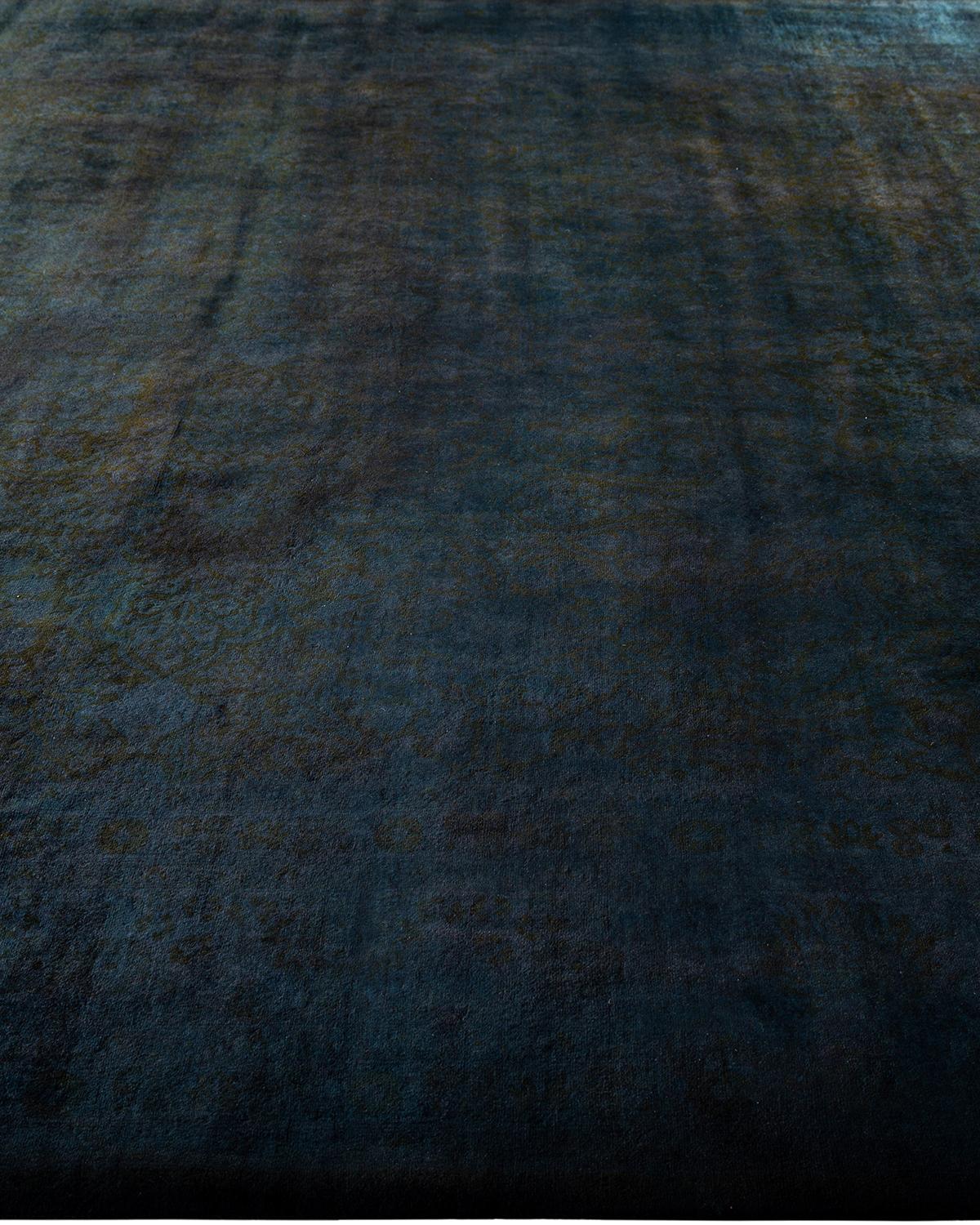 Contemporary Overdyed Hand Knotted Wool Brown Area Rugs (Tappeto di lana marrone) In condizioni Nuovo in vendita a Norwalk, CT