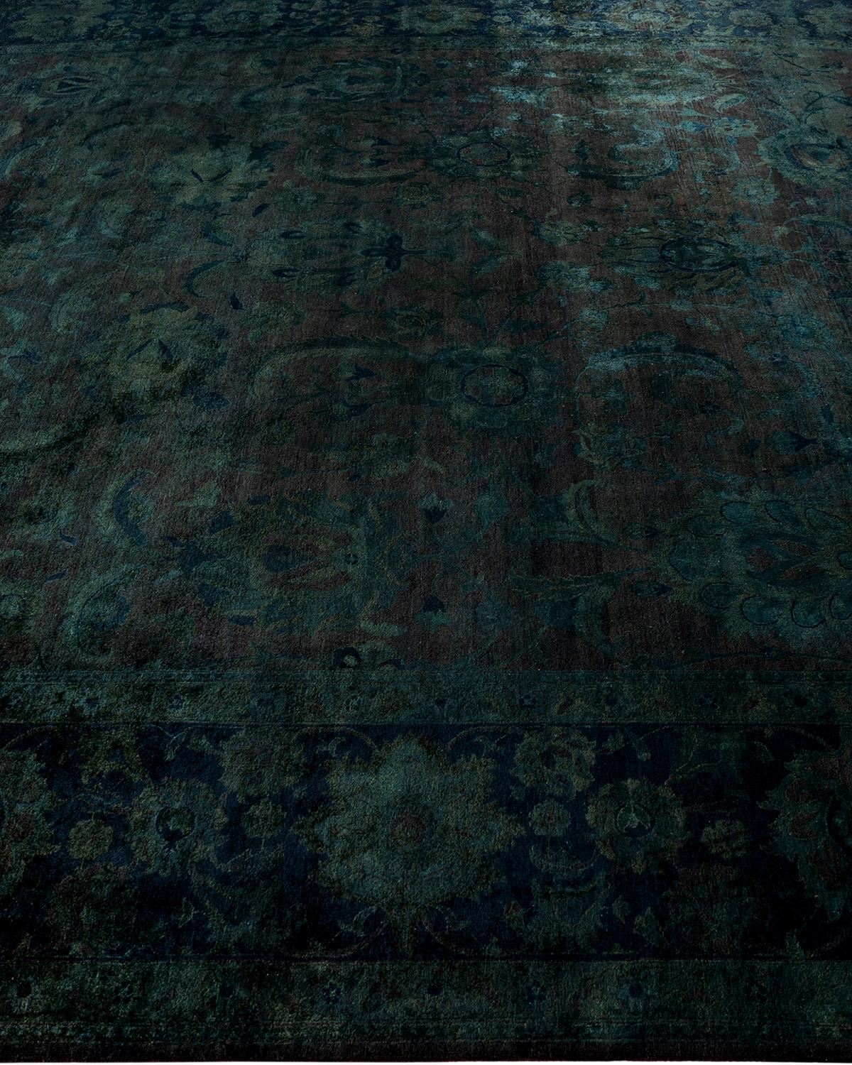 Contemporary Overdyed Hand Knotted Wool Brown Area Rugs (Tappeto di lana marrone) In condizioni Nuovo in vendita a Norwalk, CT