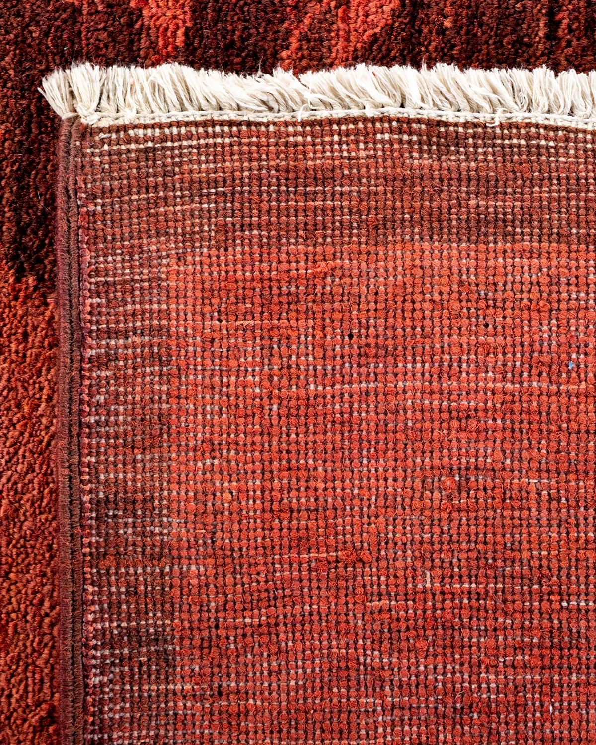 XXIe siècle et contemporain Tapis de sol contemporain en laine surteinte nouée à la main Brown en vente