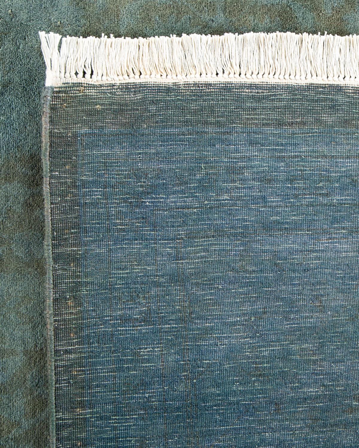 Alfombra de lana teñida a mano marrón contemporánea Siglo XXI y contemporáneo en venta