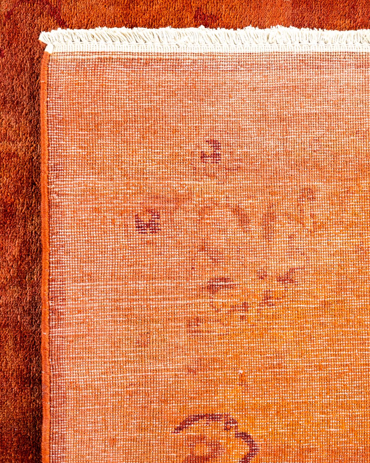 Alfombra de lana teñida a mano marrón contemporánea Siglo XXI y contemporáneo en venta