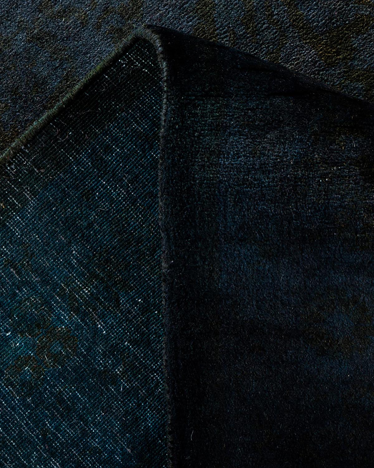 Lana Contemporary Overdyed Hand Knotted Wool Brown Area Rugs (Tappeto di lana marrone) in vendita