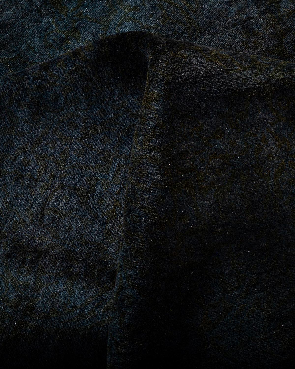 Contemporary Overdyed Hand Knotted Wool Brown Area Rugs (Tappeto di lana marrone) in vendita 1