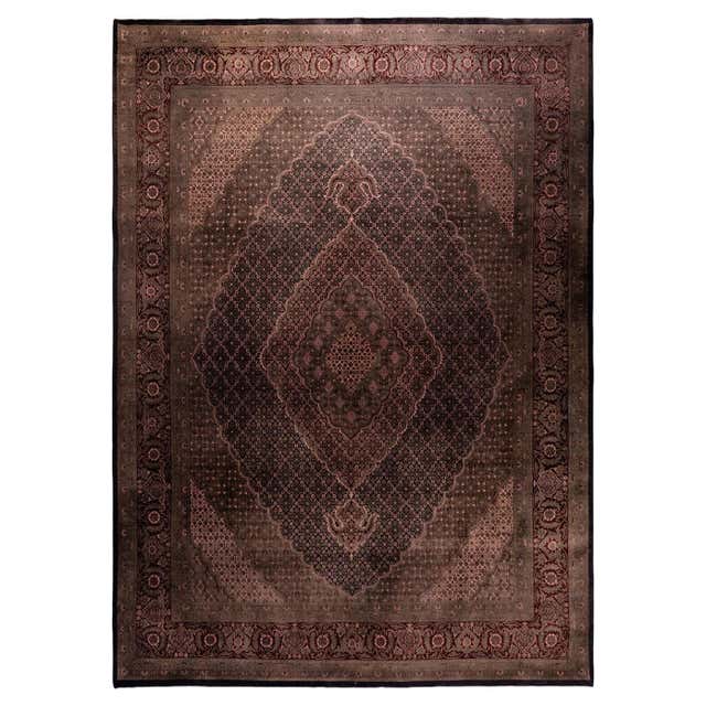Contemporary Overdyed Hand Knotted Wool Brown Square Area Rug For Sale ...