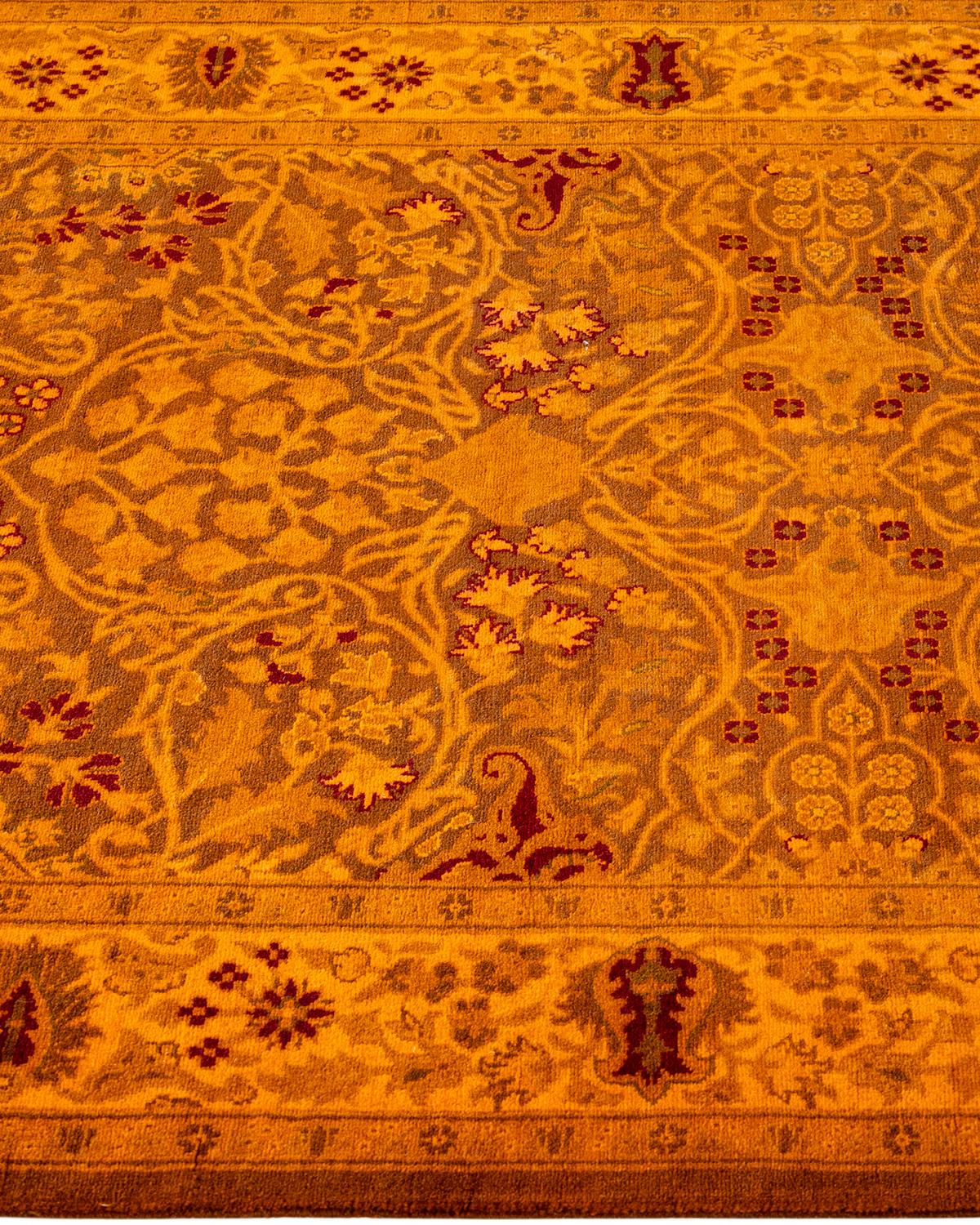 Contemporary Overdyed Hand Knotted Wool Brown Läufer im Zustand „Neu“ im Angebot in Norwalk, CT