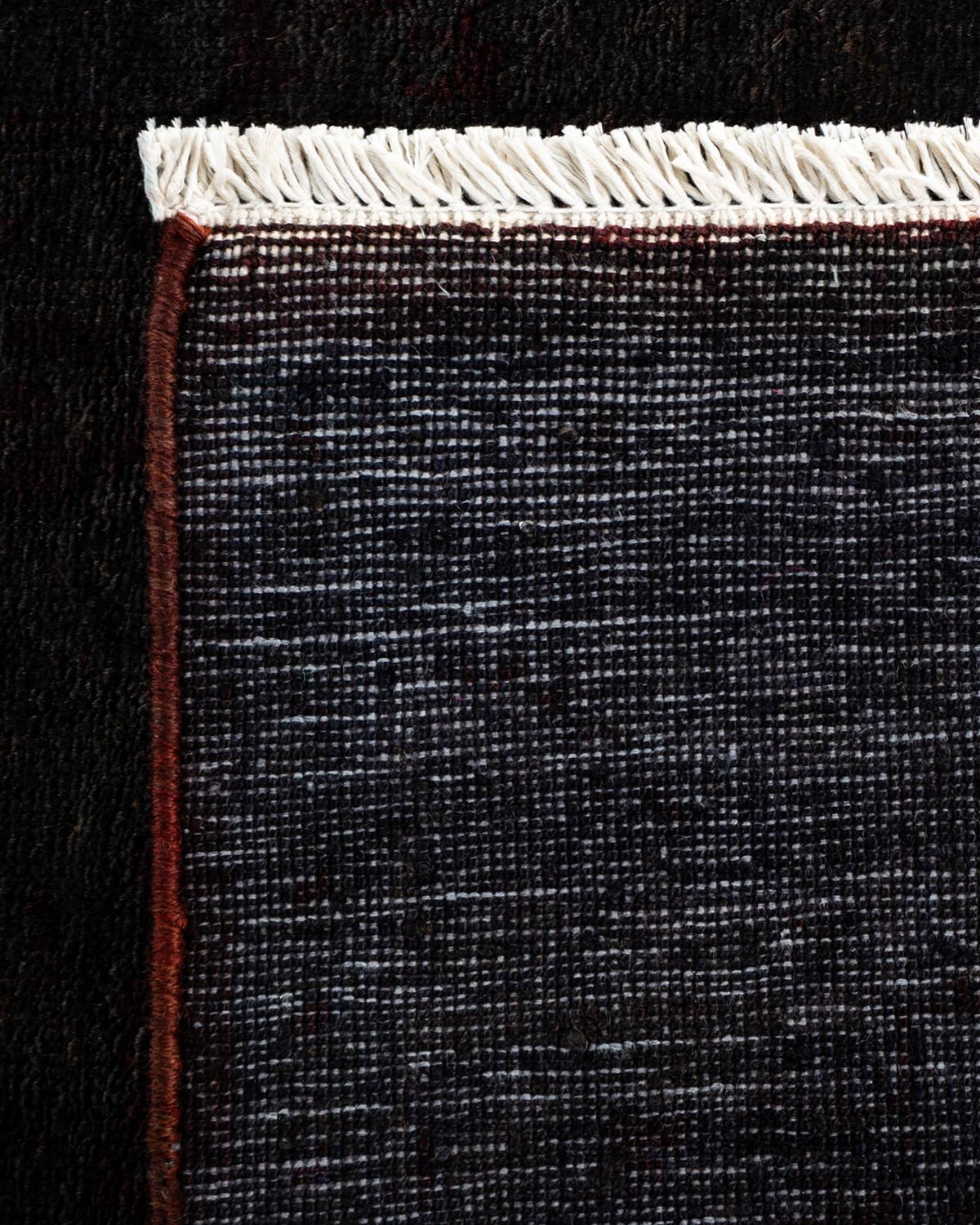 Contemporary Overdyed Hand Knotted Wool Brown Läufer (21. Jahrhundert und zeitgenössisch) im Angebot
